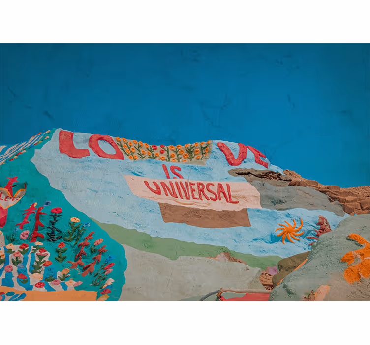 Tapisserie murale amour l'amour est universel - TenStickers