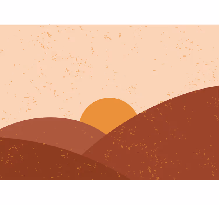 Tapisserie murale paysage crépuscule au-dessus des cimes - TenStickers
