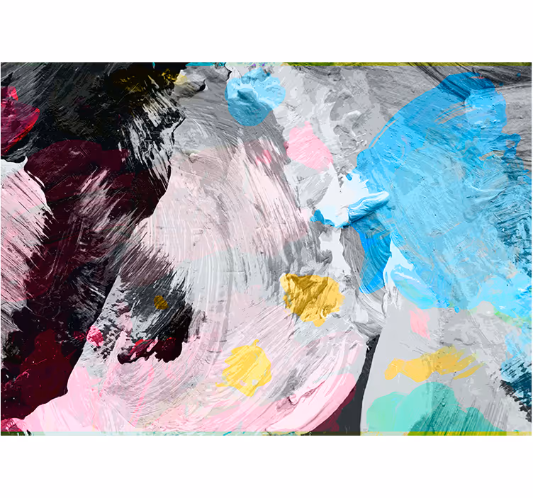 Tapisserie murale abstraite coups de pinceau dynamiques - TenStickers