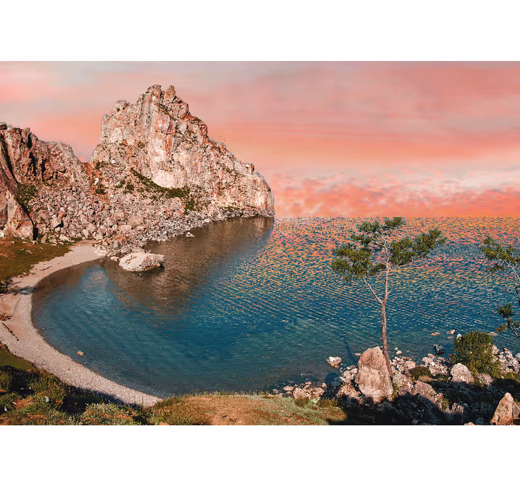 Tapisserie murale paysage océan tranquille - TenStickers