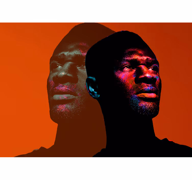 Tapisserie personnalisé silhouettes de portraits dynamiques - TenStickers