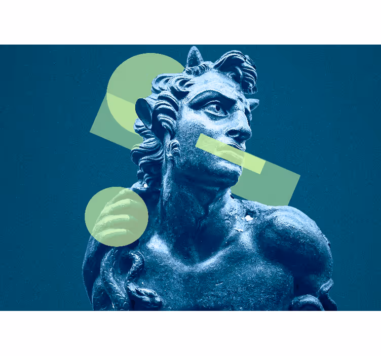 Tapisserie murale art statue aux formes géométriques - TenStickers