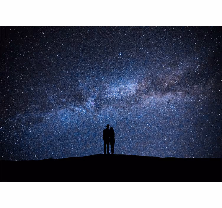 Tapisserie murale amour nuit étoilée d'amour - TenStickers