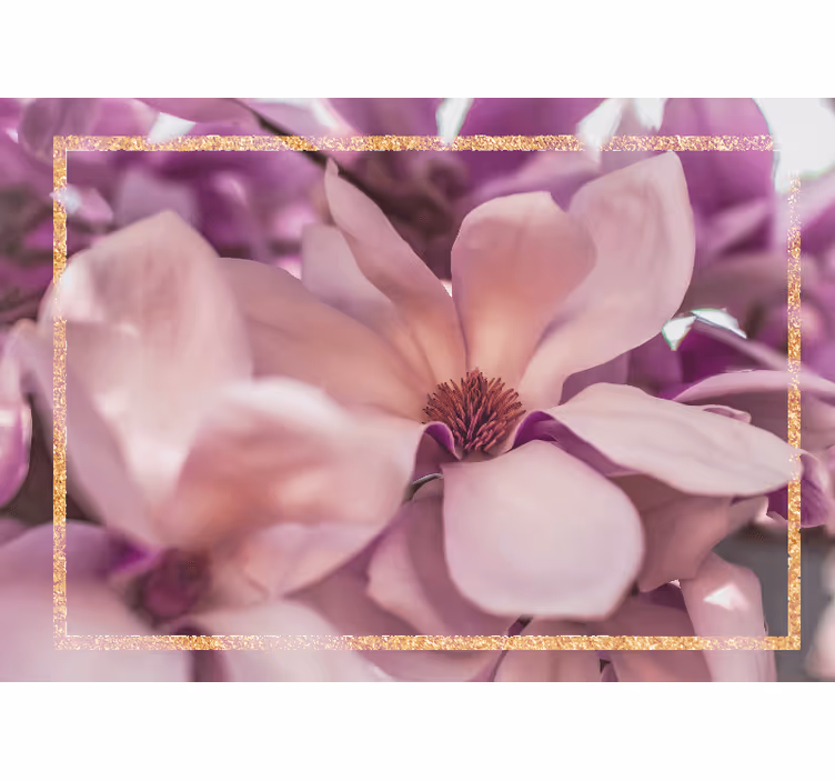 Tapisserie fleur gros plan de magnolia - TenStickers