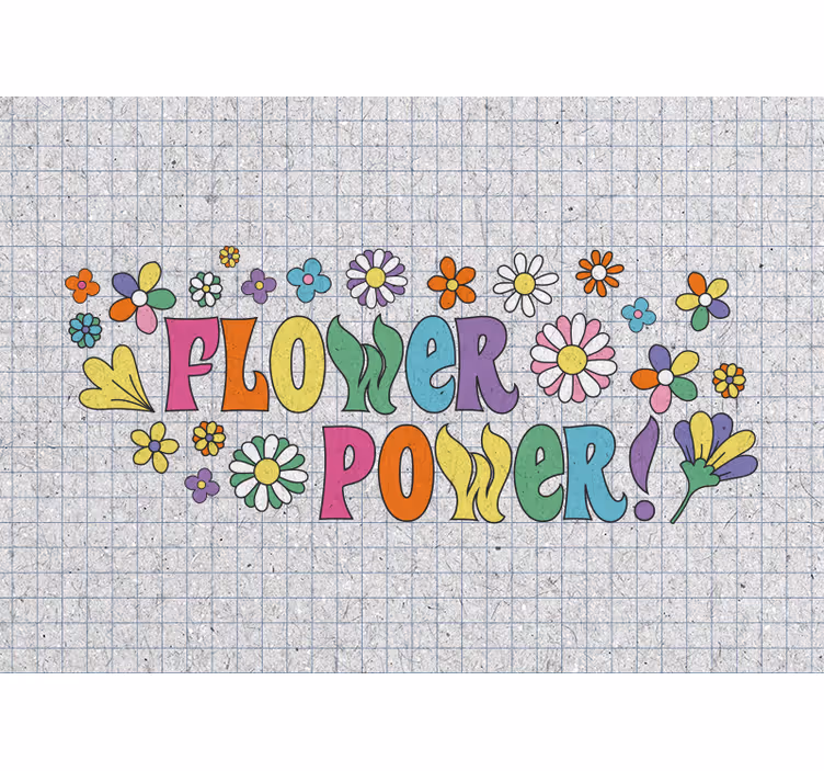Tapisserie fleur design de pouvoir floral - TenStickers