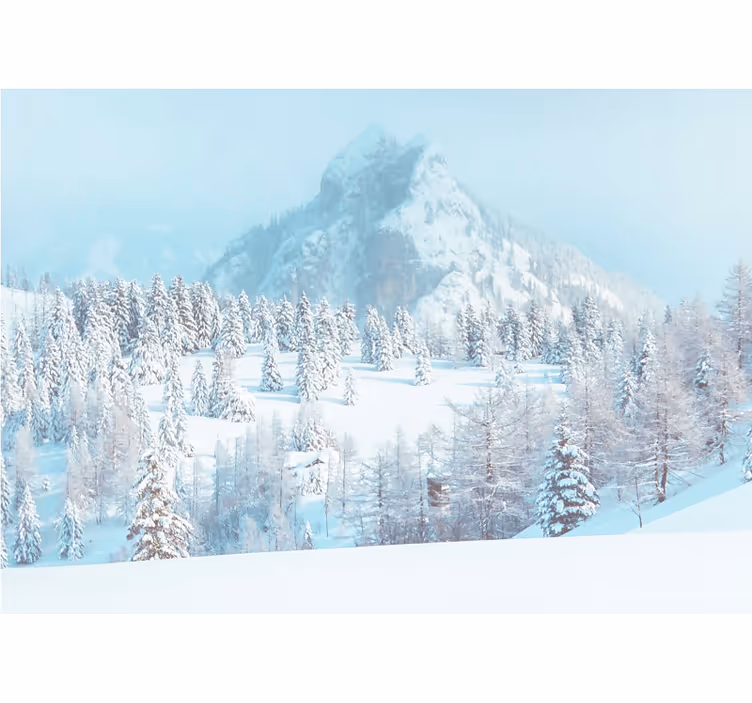 Tapisserie montagne paysage de sommets glacés - TenStickers