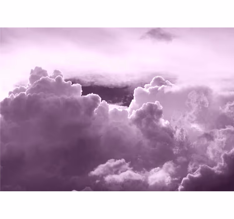 Papier peint mural ciel Nuages violets esthétique naturelle - TenStickers