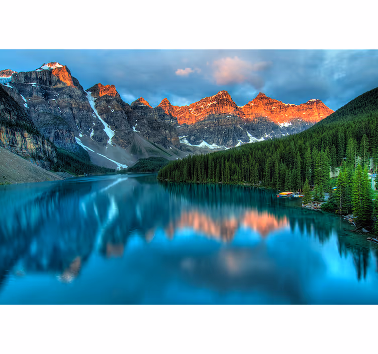 Tapisserie murale paysage Échos des grandes montagnes - TenStickers