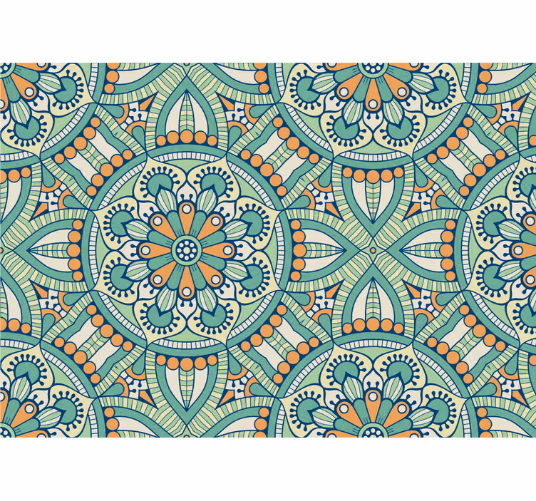 Papier peint mural mandalas Grand cercle oriental - TenStickers