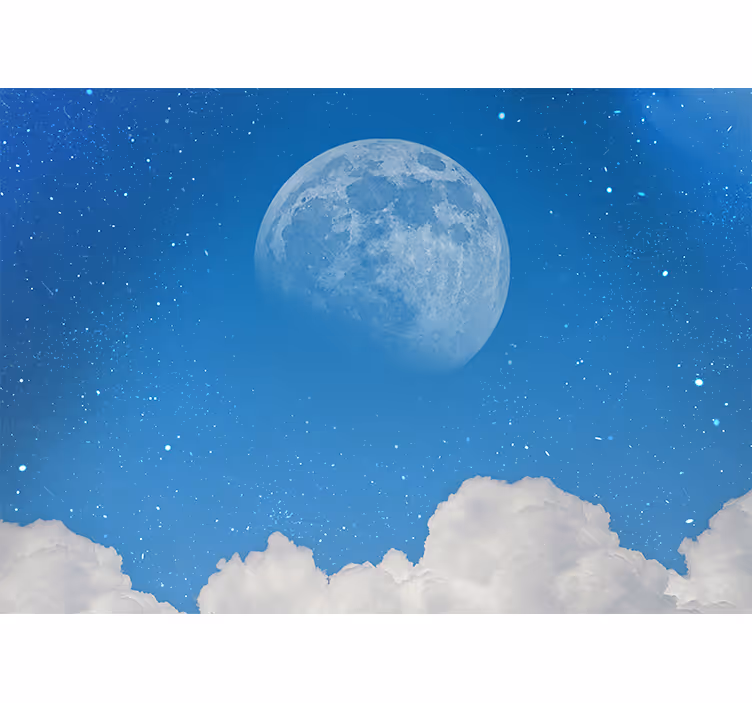 Tapisserie espace ciel nocturne lunaire - TenStickers