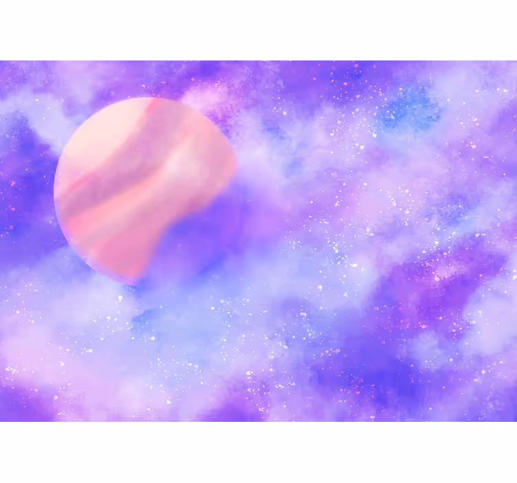 Tapisserie espace sphère planétaire cosmique - TenStickers