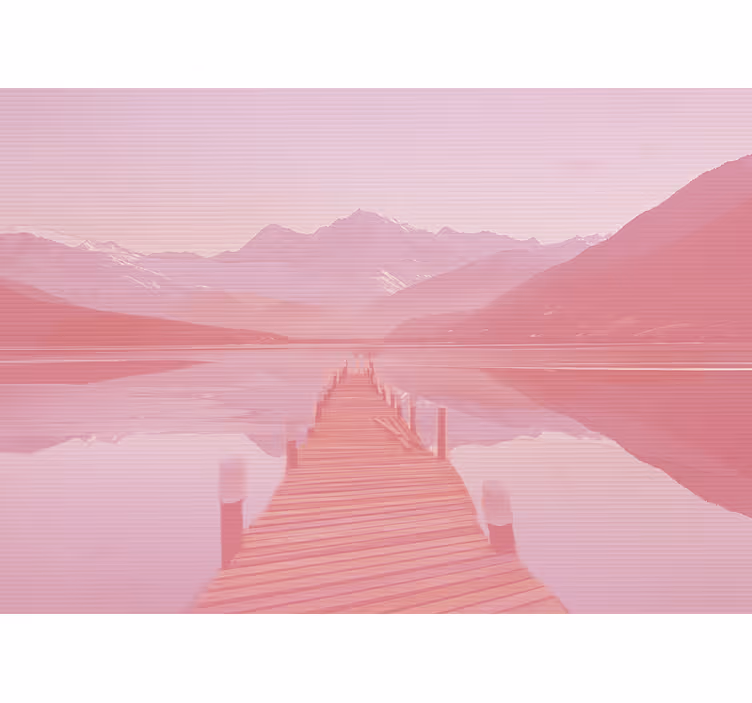 Tapisserie murale paysage vue sur le lac serein - TenStickers