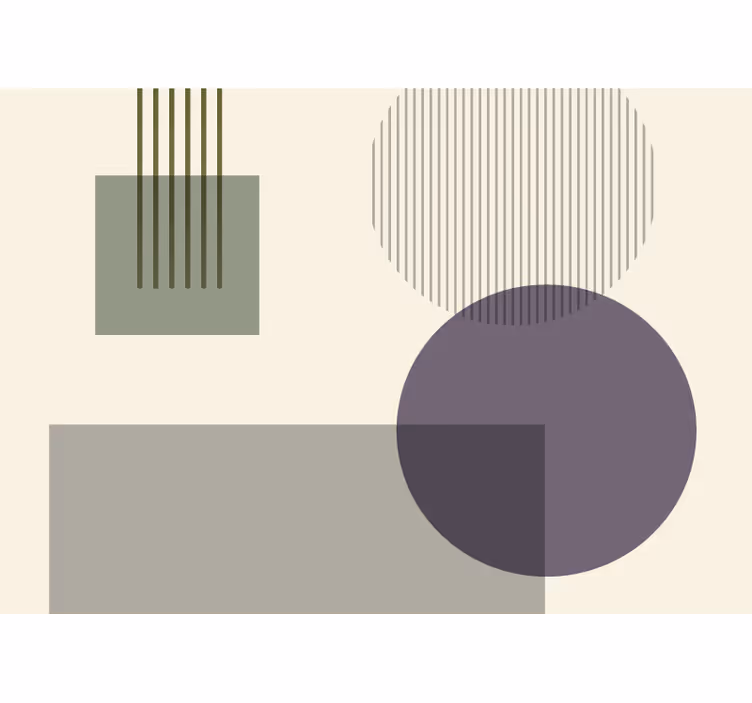 Tapisserie murale abstraite formes géométriques ludiques - TenStickers