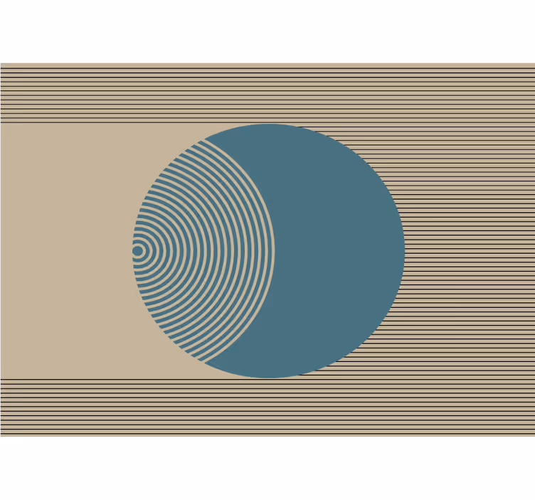 Tapisserie murale abstraite motif de cercle géométrique - TenStickers
