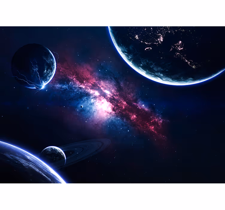 Papier peint paysage Planètes dans l'univers - TenStickers