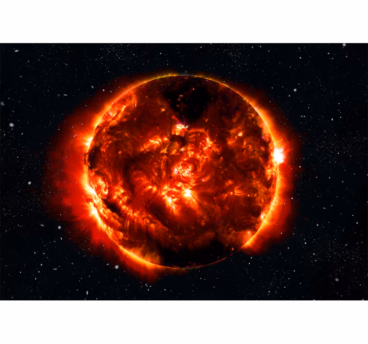 Tapisserie espace effet d'explosion solaire - TenStickers