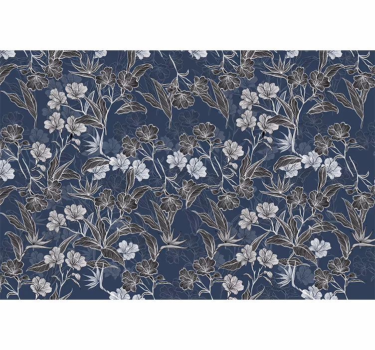 Tapisserie fleur motif floral élégant - TenStickers