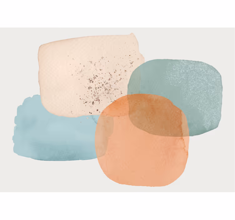Tapisserie murale abstraite formes circulaires douces - TenStickers