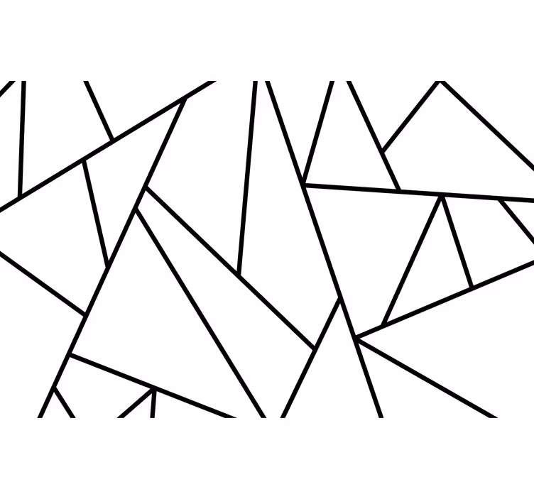 Papier peint salon Lignes géométriques noires - TenStickers