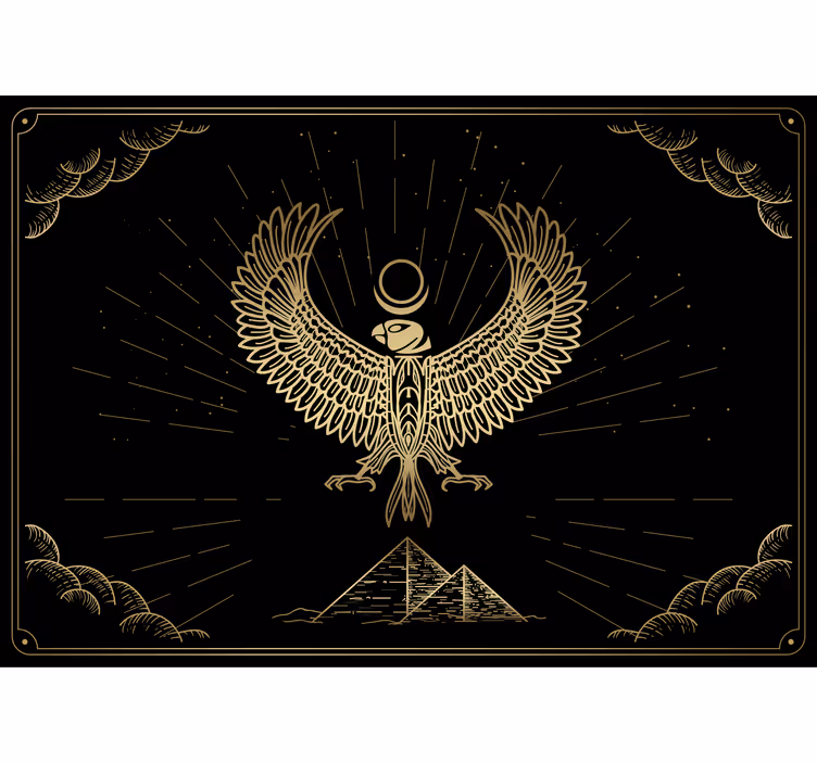 Papier peint moderne Dieu égyptien du soleil horus - TenStickers