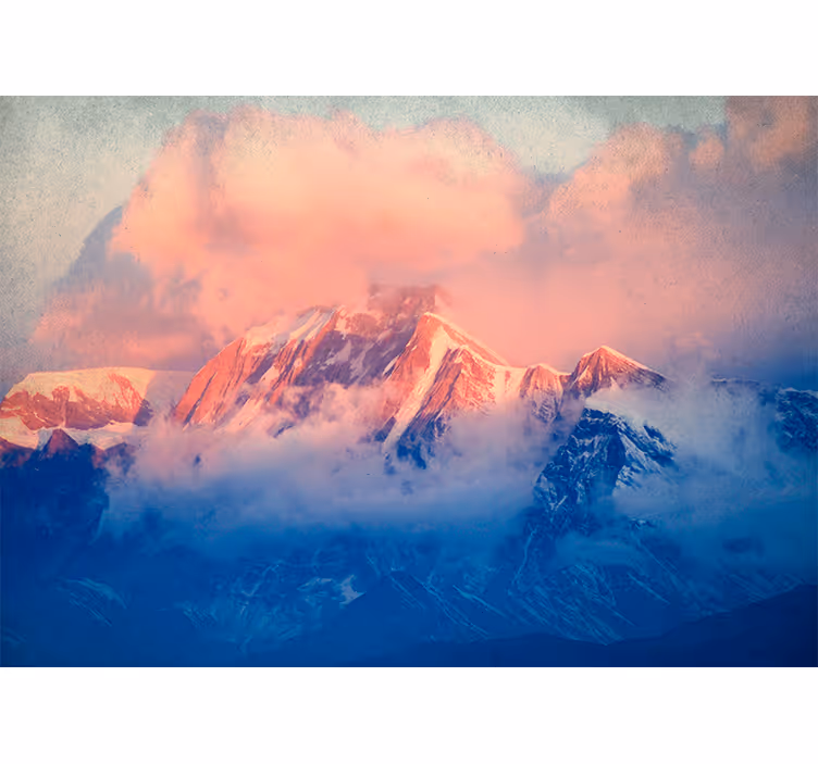 Tapisserie montagne paysage de sommet majestueux - TenStickers