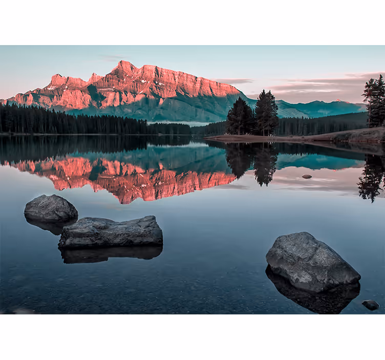 Tapisserie murale paysage écho de montagne - TenStickers