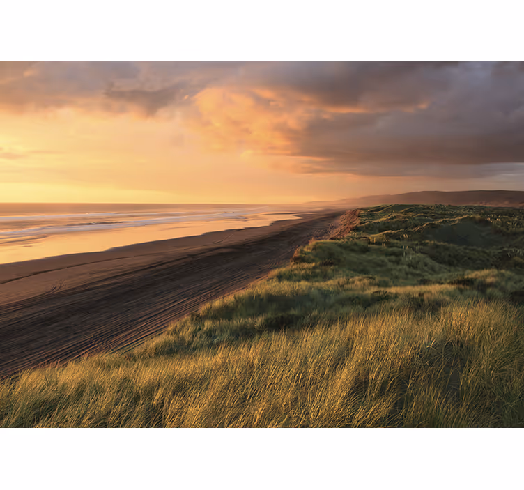 Tapisserie mer harmonie du coucher de soleil en bord de mer - TenStickers