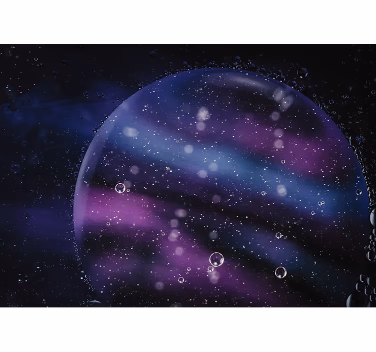 Papier peint design Boule planète résumé galaxie - TenStickers
