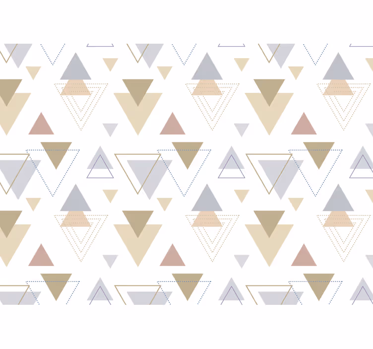 Tapisserie murale abstraite motifs triangles géométriques - TenStickers