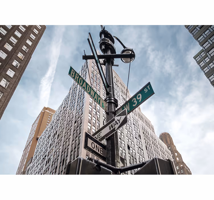 Tapisserie new york panneaux de rue broadway - TenStickers