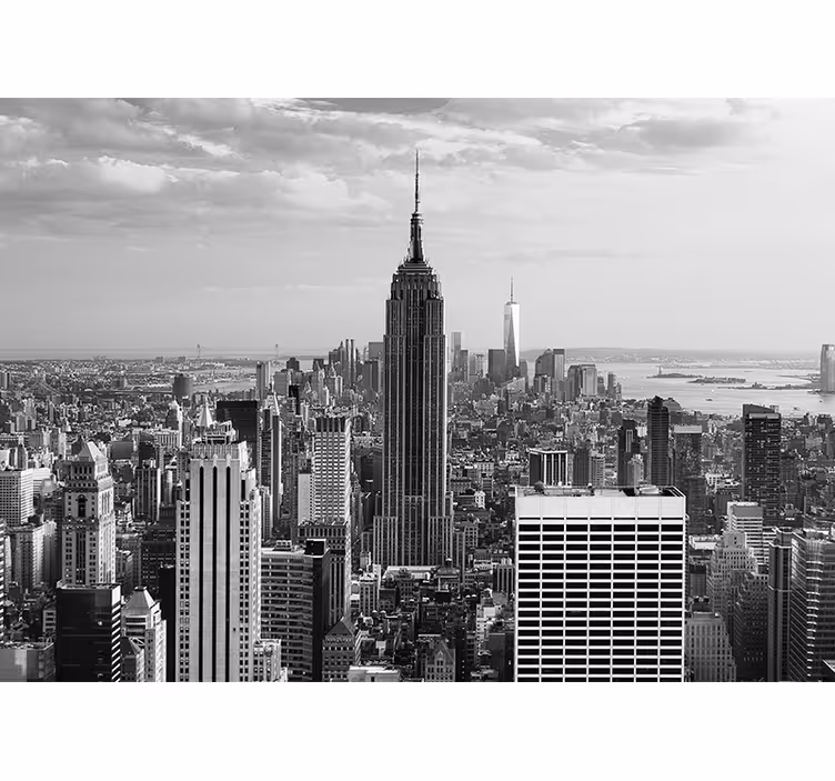 Tapisserie new york paysage urbain empire state - TenStickers