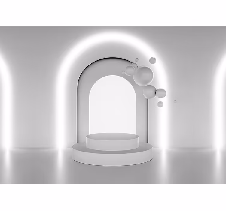 Tapisserie murale abstraite design d'arc géométrique - TenStickers