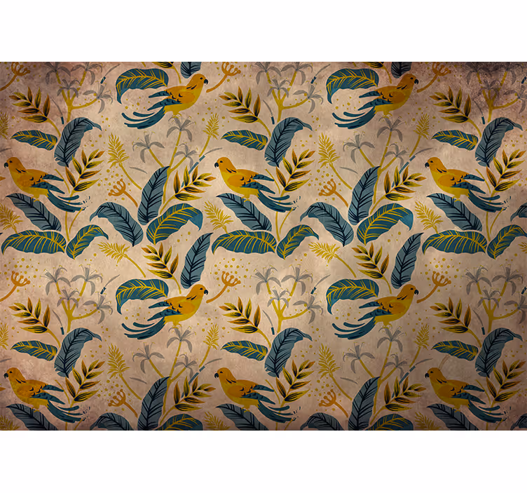 Tapisserie murale animaux motif d'oiseau tropical - TenStickers