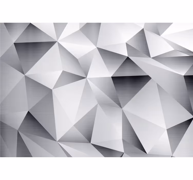 Tapisserie 3d facettes géométriques - TenStickers