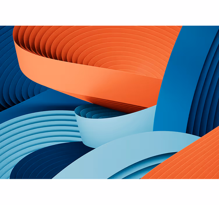Papier peint 3D Géométrique circulaire - TenStickers