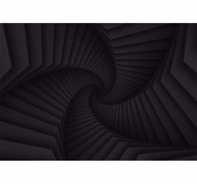 Papier peint 3D Effet 3d tunnel noir - TenStickers
