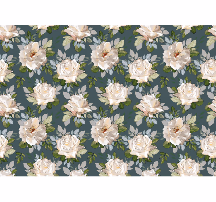 Tapisserie fleur motif floral rose - TenStickers