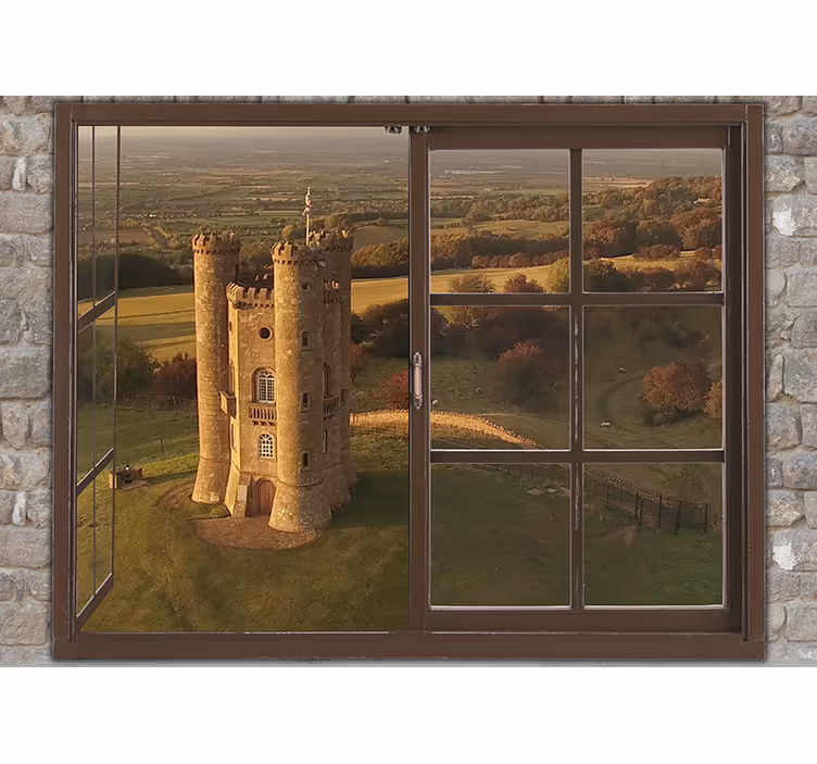 Tapisserie ville vue historique du château - TenStickers