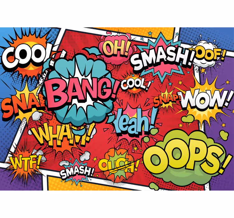 Tapisserie graffiti effets audio de bande dessinée - TenStickers