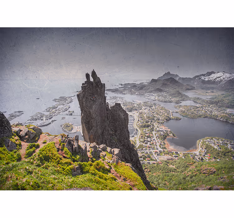 Tapisserie murale paysage formation rocheuse majestueuse - TenStickers