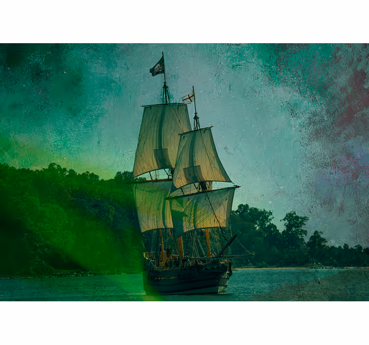 Tapisserie véhicules vaisseau à voile - TenStickers