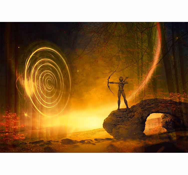 Papier peint mural fantaisie Paysage fantastique mystique - TenStickers