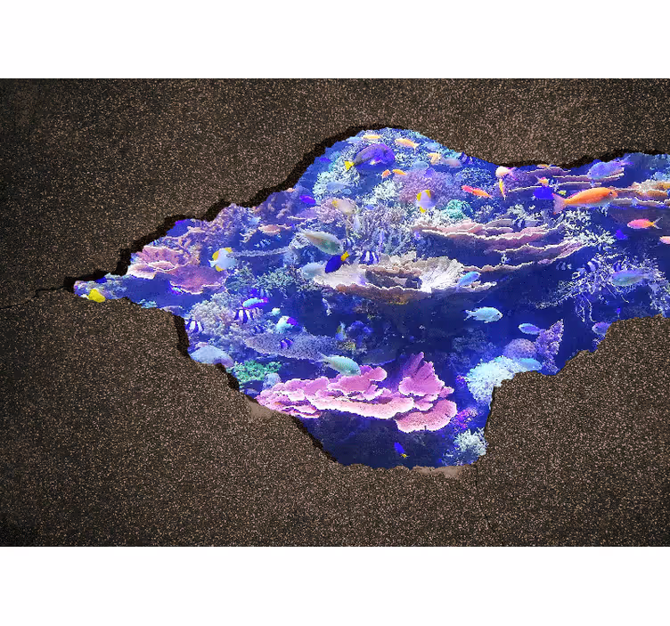 Papier peint mural d'animaux Aquarium mural 3d - TenStickers