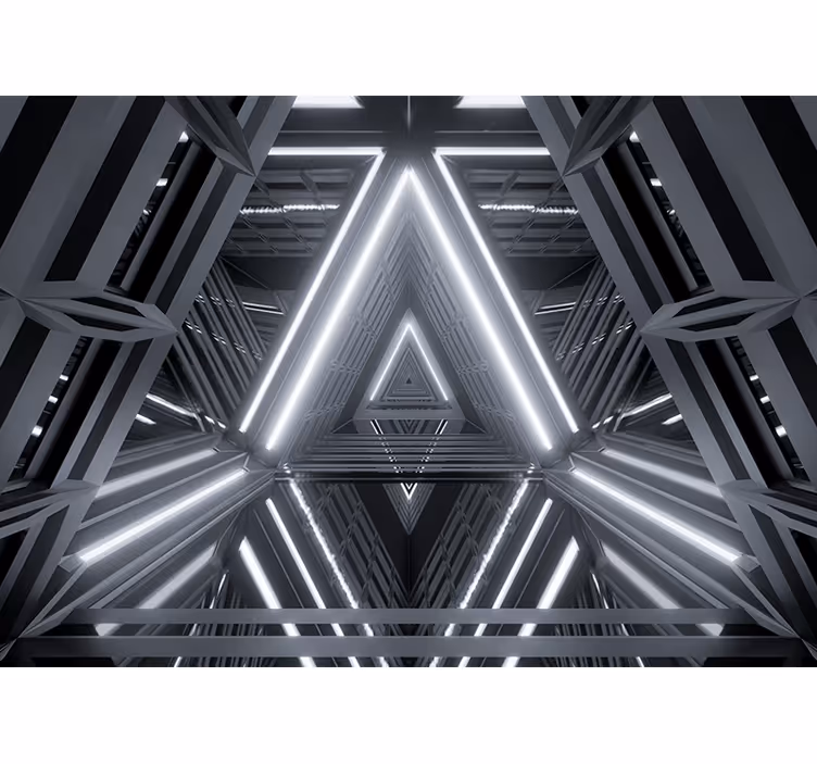 Papier peint moderne Tunnel futuriste 3d - TenStickers