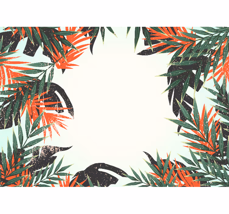Tapisserie nature grandes feuilles tropicales - TenStickers