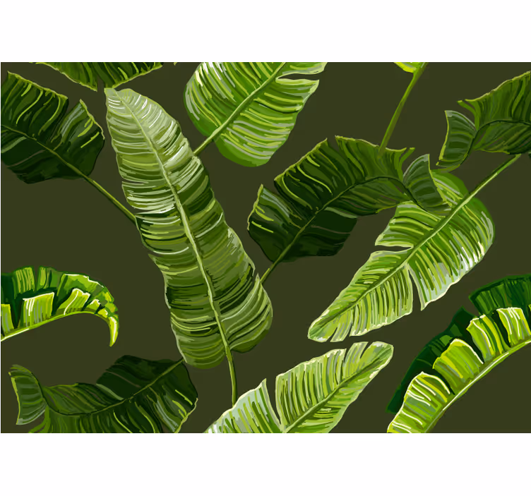 Tapisserie nature feuillage verdoyant luxuriant - TenStickers