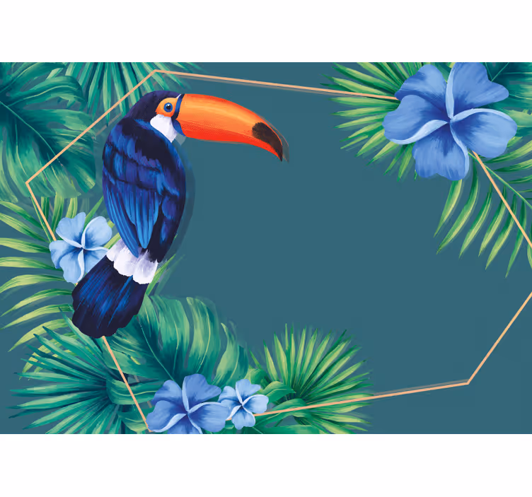 Tapisserie murale animaux toucan tropical - TenStickers