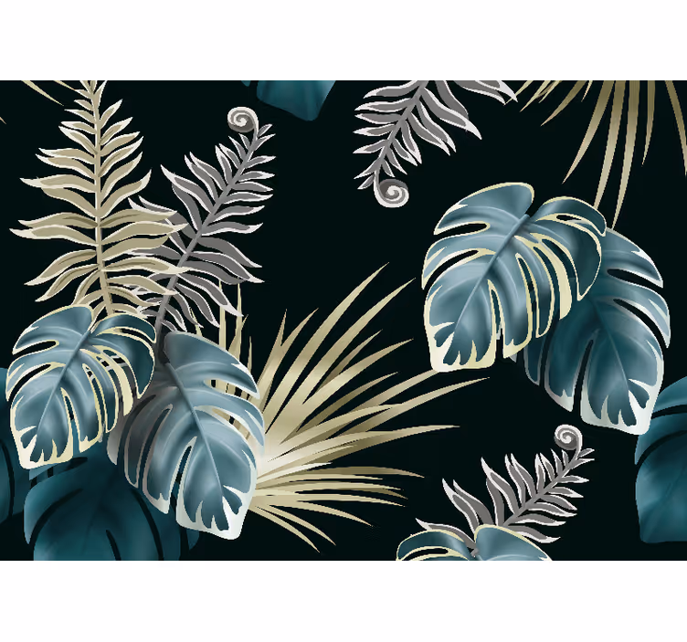 Papier peint feuilles de palmier élégantes originales - TenStickers
