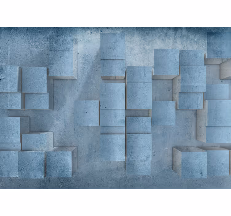 Papier peint 3D Effet cubes de pierre - TenStickers