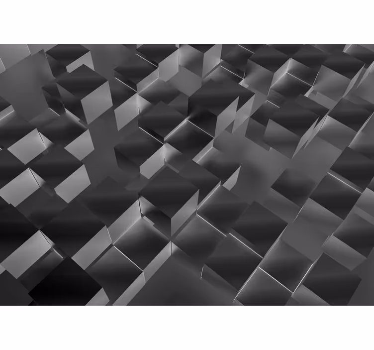 Tapisserie textures et motifs cubes en trois dimensions - TenStickers